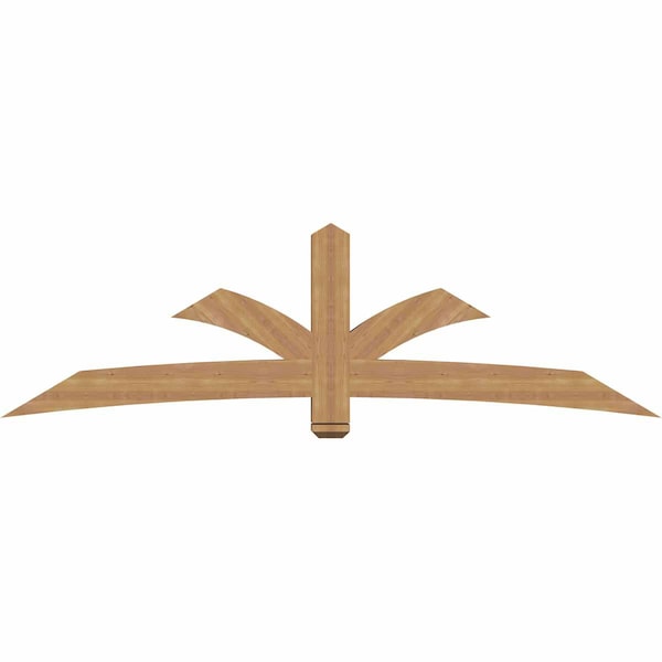 Ekena Millwork Davenport Timber Gable Bracket, Western Red Cedar, 96"W x 28"H x 5 1/2"D x 5 1/2"F, 7/12 Pitch GBW096X28X0606DAV00SWR - main